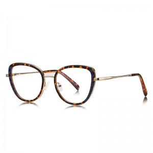 RUISEN’S Transparent Gradient Rim Cat Eye Metal Eyeglasses  3147