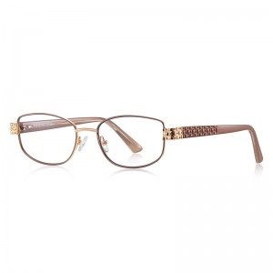 RUISEN’S Ornate Pattern Slim Oval Optical Eyeglasses 3164