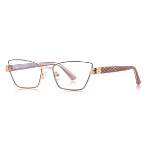 RUISEN’S Polished Thin Wire Frame Pattern Decor Temple Eyewear 3170