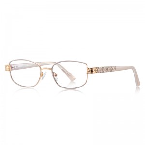 RUISEN’S Ornate Pattern Slim Oval Optical Eyeglasses 3164