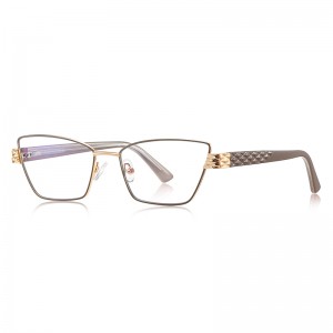 RUISEN’S Polished Thin Wire Frame Pattern Decor Temple Eyewear 3170