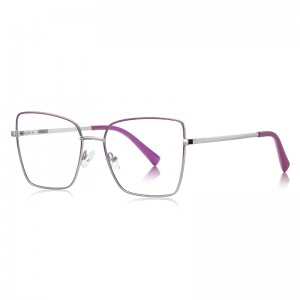 RUISEN’S Slim Square Two-Tone Metal Eyeglasses 3088