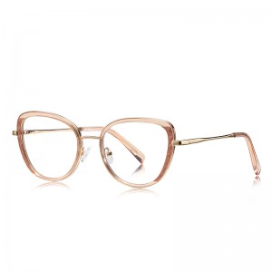 RUISEN’S Transparent Gradient Rim Cat Eye Metal Eyeglasses  3147