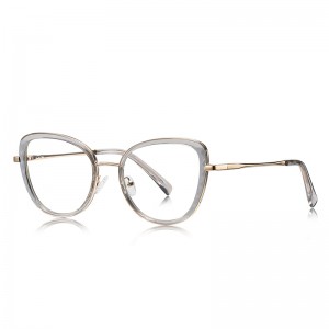 RUISEN’S Transparent Gradient Rim Cat Eye Metal Eyeglasses  3147