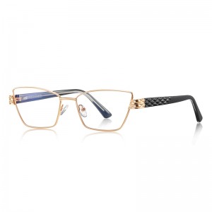 RUISEN’S Polished Thin Wire Frame Pattern Decor Temple Eyewear 3170