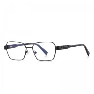 RUISEN’S Strip Temple Double Frame Metal Eyeglasses 3161