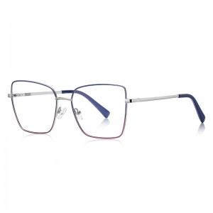 RUISEN’S Slim Square Two-Tone Metal Eyeglasses 3088