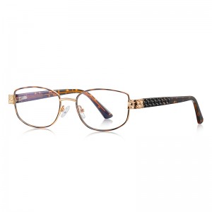 RUISEN’S Ornate Pattern Slim Oval Optical Eyeglasses 3164