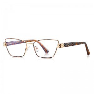 RUISEN’S Polished Thin Wire Frame Pattern Decor Temple Eyewear 3170