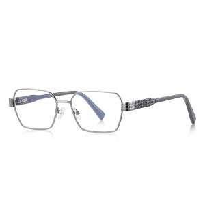 RUISEN’S Strip Temple Double Frame Metal Eyeglasses 3161