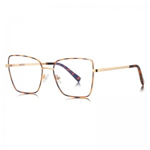 RUISEN’S Slim Square Two-Tone Metal Eyeglasses 3088