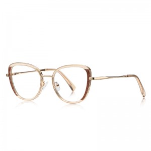 RUISEN’S Transparent Gradient Rim Cat Eye Metal Eyeglasses  3147