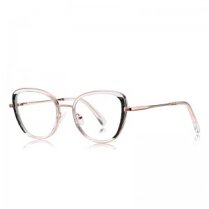 RUISEN’S Transparent Gradient Rim Cat Eye Metal Eyeglasses  3147