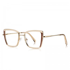 RUISEN’S Dual-Layer Contrast Rim Geometric Square Eyeglasses  3146