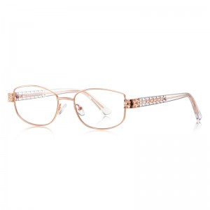 RUISEN’S Ornate Pattern Slim Oval Optical Eyeglasses 3164