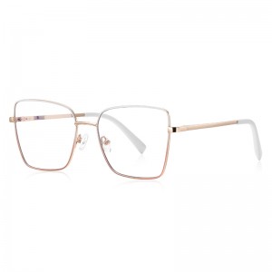 RUISEN’S Slim Square Two-Tone Metal Eyeglasses 3088