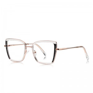 RUISEN’S Dual-Layer Contrast Rim Geometric Square Eyeglasses  3146