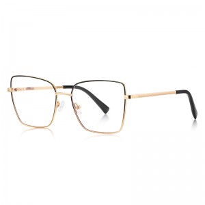 RUISEN’S Slim Square Two-Tone Metal Eyeglasses 3088