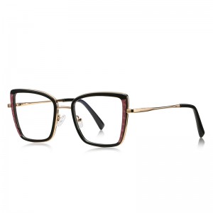 RUISEN’S Dual-Layer Contrast Rim Geometric Square Eyeglasses  3146