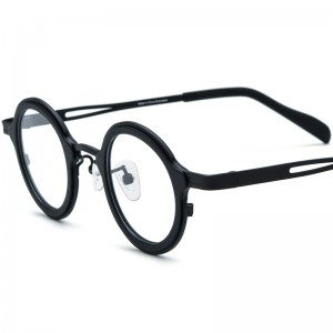 RUISEN’S Spliced Acetate Titanium Round Eyeglass Frames 185887