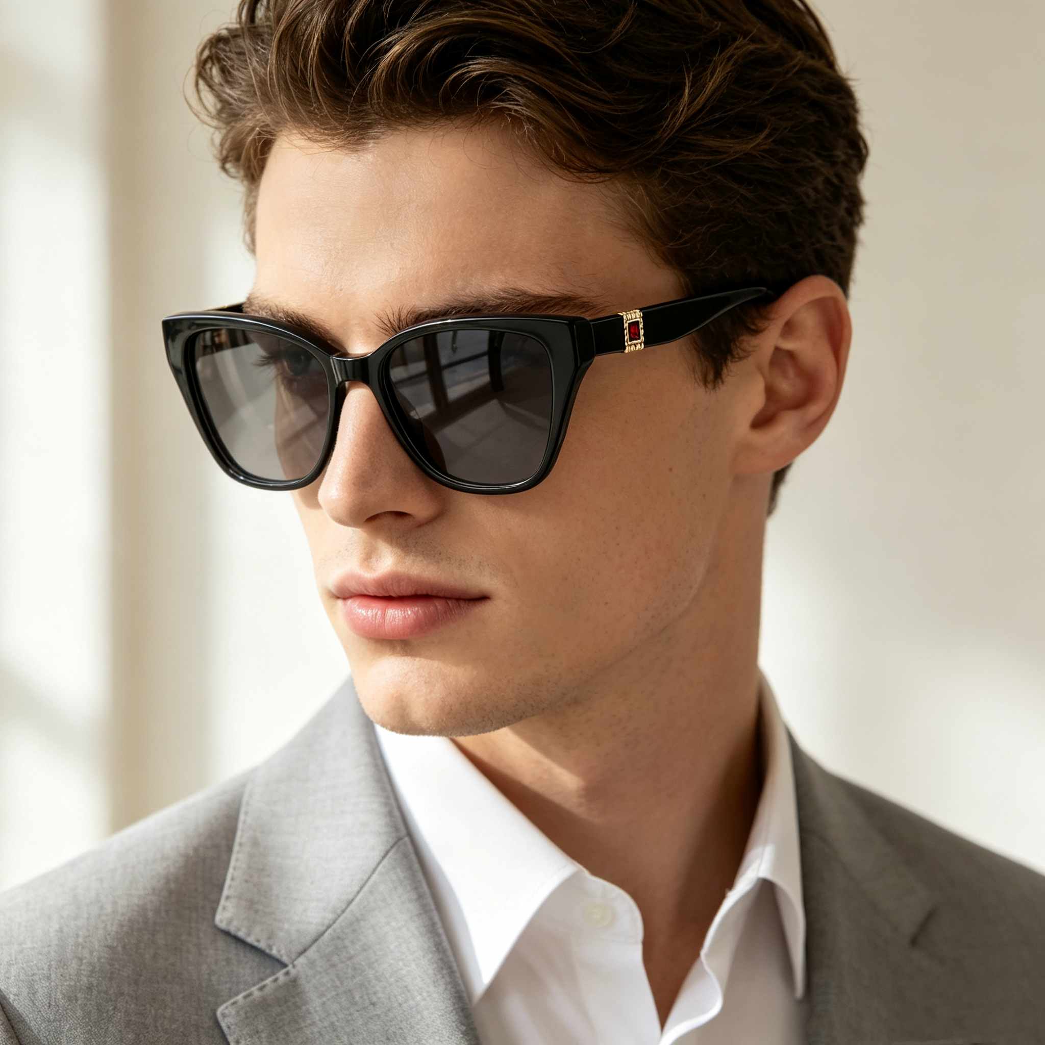 RUISEN'S  Vintage Cateye UV400 Protection Luxury Fashion Sunglasses  ATG1008