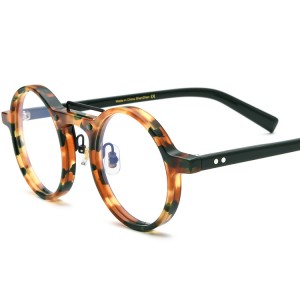 RUISEN’S Premium Round Acetate Optical Frames Business Eyeglasses 19194