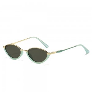 RUISEN’S Retro Wood Grain Oval Sunglasses – UV400, Unisex glasses 6201
