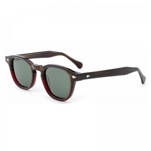 RUISEN’S Retro Small Frame Acetate Polarized Sunglasses T9005
