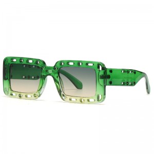 RUISEN’S  Fashion Retro Box Hollow UV400 Eye Protection Sunglasses 423
