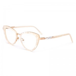 RUISEN’S 2025 Diamond-Textured Cat-Eye Glasses Vintage & Luxe Acetate Metal Optical Frames WPK8201