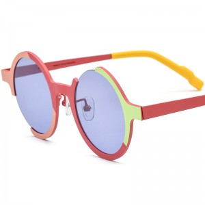 RUISEN’S High-End Pure Titanium Round Sunglasses with UV400 Protection 185808T
