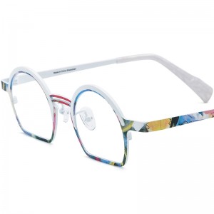 RUISEN’S	Colorful Ultra-Light Pure Titanium Semi-Rimless Eyeglass Frames Unisex Optical Glasses 185939