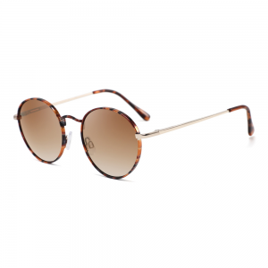 RUISEN’S Vintage Round Metal Polarized Sunglasses UV400 Retro Sun Glasses for Beach Travel Shopping Driving Outdoor 3732