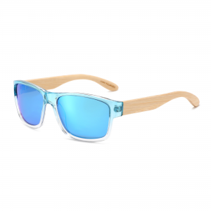 RUISEN’S Bamboo Temple Polarized Sunglasses UV400 Square Sun Glasses for Beach Travel Driving Outdoor 1618