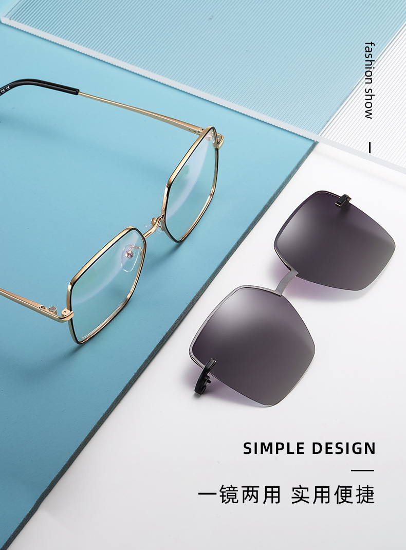 Clip polarized sunglasses for women