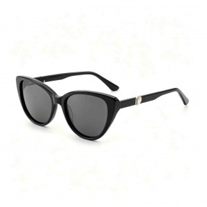 RUISEN’S Handcrafted Double-Layer Acetate Cat Eye UV400 Polarized Sunglasses with Geometric Metal Accent ATG1032