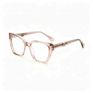 RUISEN’S Handcrafted Gradient Acetate Gender-Neutral Cat Eye Optical Frame With X Crystal Metal Ornament MG1018