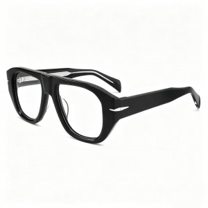 RUISEN’S Brushed Temple Wide Square Optical Frames VG5018