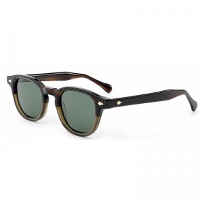 RUISEN’S Retro Small Frame Acetate Polarized Sunglasses T9005