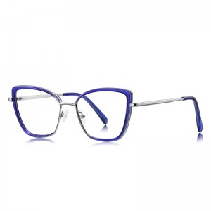 RUISEN’S Double Layer Transparent Rim Cat Eye Eyeglasses 3152