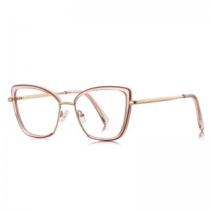 RUISEN’S Double Layer Transparent Rim Cat Eye Eyeglasses 3152