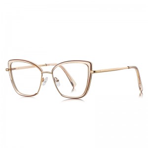 RUISEN’S Double Layer Transparent Rim Cat Eye Eyeglasses 3152