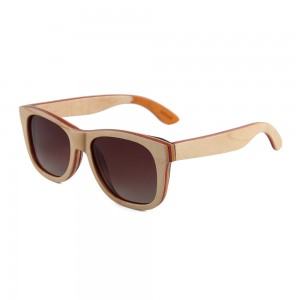 Kacamata UV400 Kayu Tanpa Bingkai Fashion Baru RUISEN RS-W3008