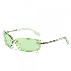 RUISEN’S Half Metal Square Candy Color Y2K Women’s Sunglasses 68160 S018