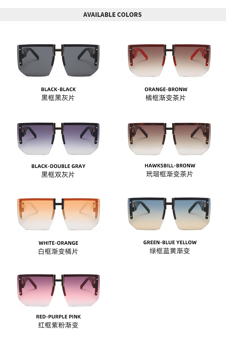 New vintage men's rimless fashion sunglasses-1