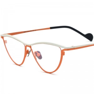 RUISEN’S Two-Tone Pure Titanium Vintage Cat Eye Optical Eyewear Frame 185748