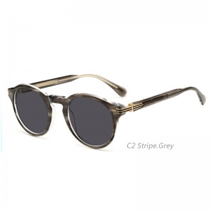RUISEN’S Retro Metal Oval Polarized Sunglasses 1727S
