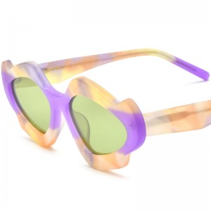 RUISEN’S Custom Frosted Plate Cat Eye Sunglasses 19291T