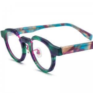 RUISEN’S New Mixed Material Cat Eye Acetate Eyeglass Frames Optical Glasses 19378