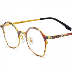 RUISEN’S Colorful Cat Eye Ultra-Light Pure Titanium Optical Frames Myopia Glasses 185937